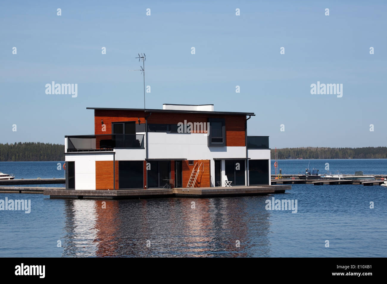 Floating cottage at Rauha Joutseno Lappeenranta Finland Stock Photo - Alamy