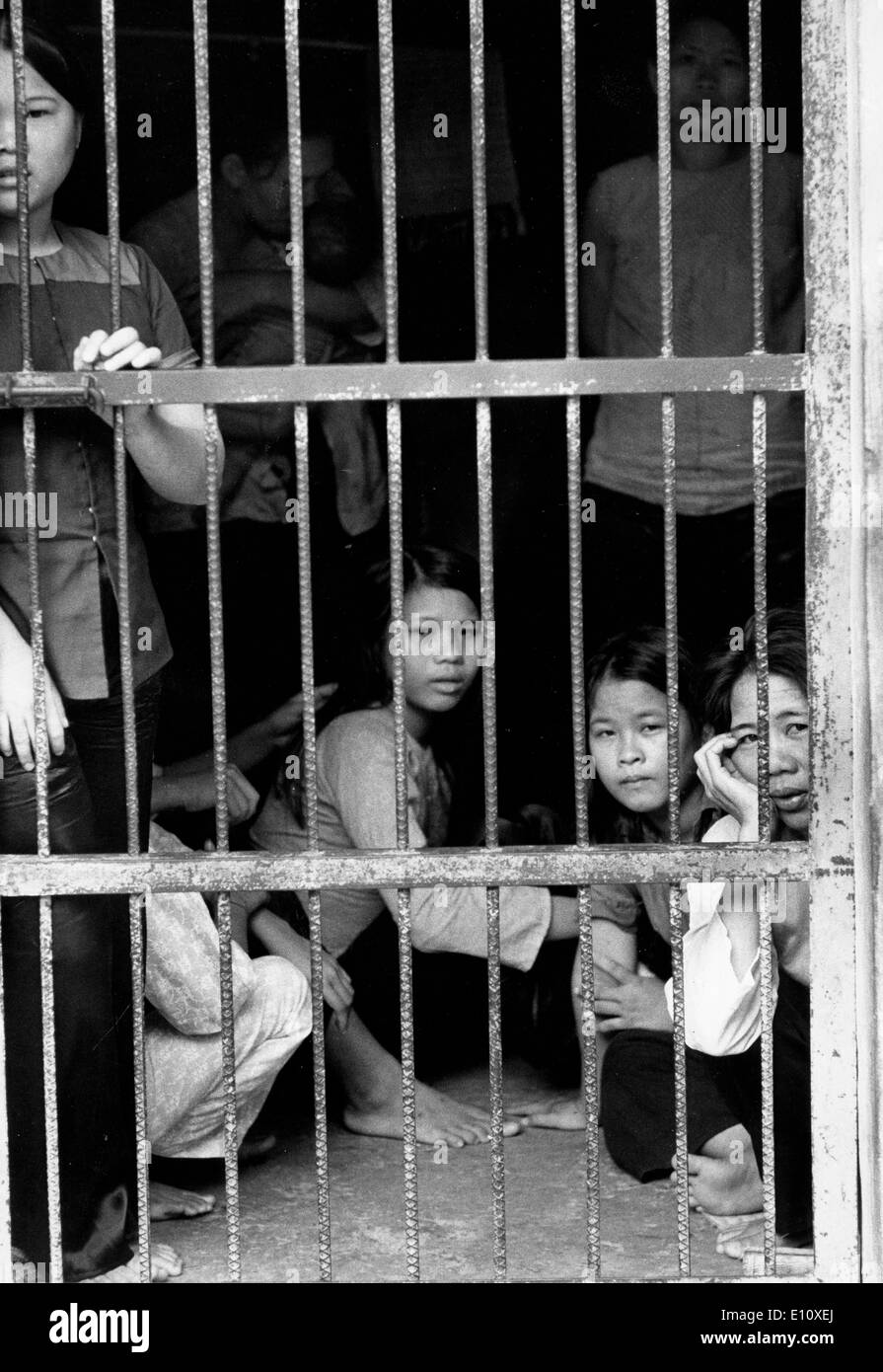 Communist sympathizers in prison cell Stock Photo