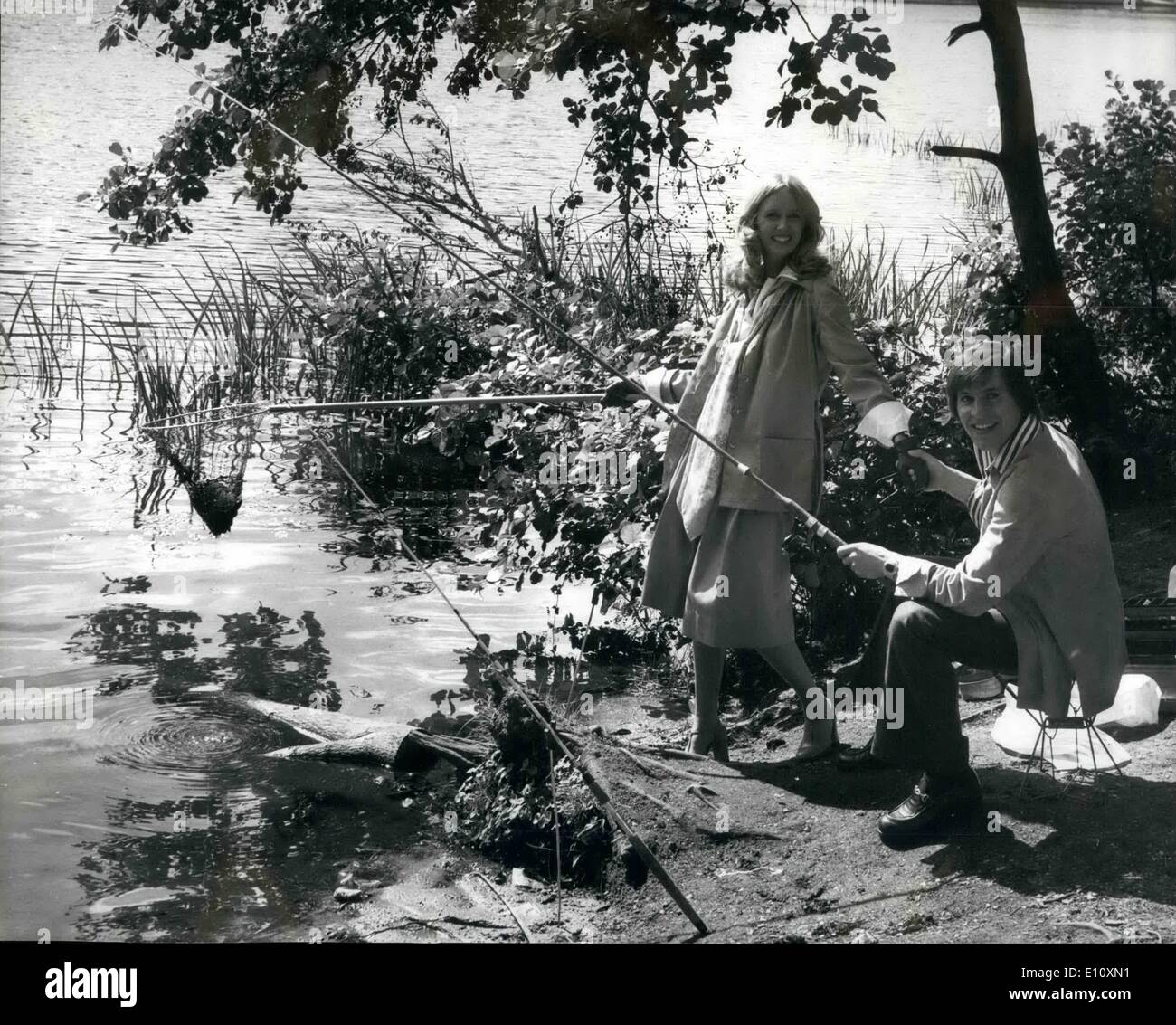 Aug. 08, 1974 - Shooting Begins On The New Film ''Alfie Darling'' Alan Price Plays The Title Role: Alfie Elkins, the screen's most famous rough-and-ready Romeo, made his welcome return to motion pictures when shooting began today on the new film ''Alfie Darling'' , a Signal Films production. Playing the title-role is Alan Price, the pop singer and composer . Also making her motion picture starring debut as Abby in the film is Alan's co-star, American born actress., Jill Townsend, who, in private life, is married to British actor Nicol Williamson Stock Photo