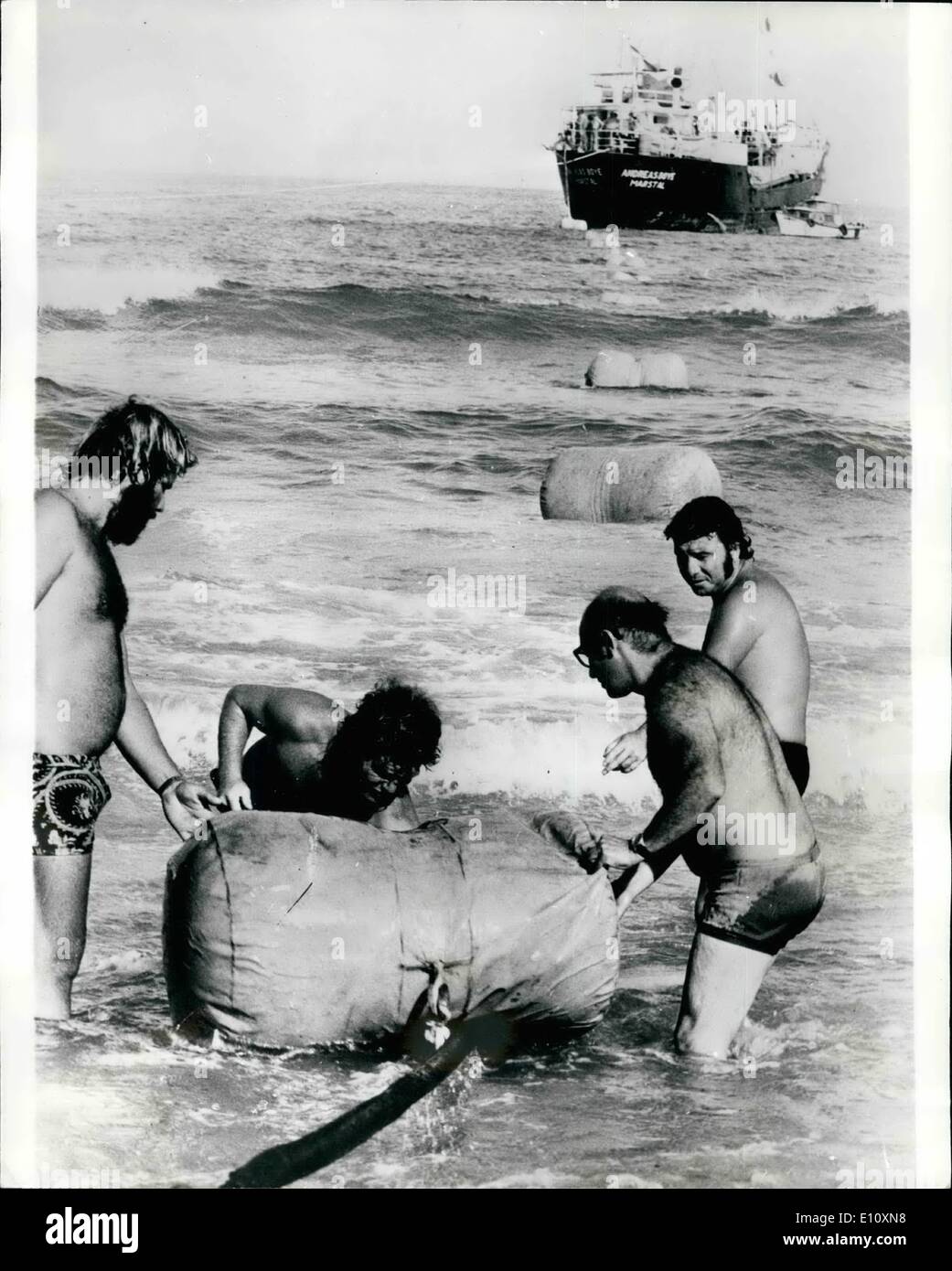 Aug. 08, 1974 - New Telephone Cable From Tel Aviv To Rome: A new submarine telephone cable, being laid from Tel Aviv to Rome, will permit 15 times more telephone and telex calls between Israel and Europe, with a capacity of 1,840 simultaneous calls. An international firm was set up for laying the new cable, with Israel holding 50% of the stock and France and Italy 25% each! The existing submarined cable to Marseilles was laid six years ago and is capable of accomodating 128 calls simultaneously. Israel's share in the costs of the new cable IL Stock Photo