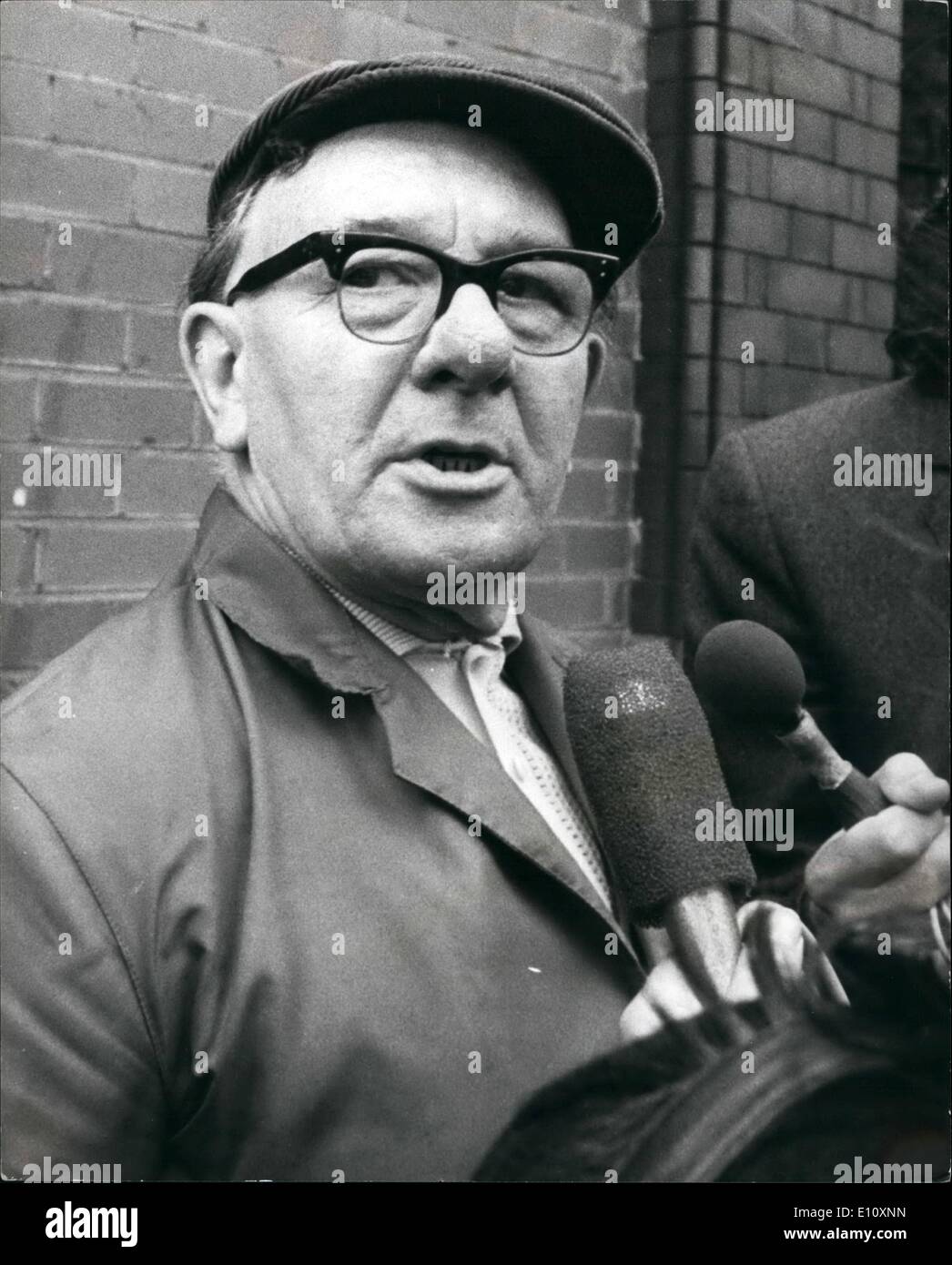 Aug. 08, 1974 - He Faces More Silence From Workmates.: For three and half years, union rebel Tommy Seddon has been snubbed by his workmates - ever since December 1970, when he refused to join a protest strike against the Industrial Relations Bill. Now it seems that Tommy must face the silence until he retires in 1978, after workmates at an engineering firm in Hulme, Manchester, where Tommy is a fitter, turned a deaf ear to a court order that hey should talk to him again. His workmates ignored a the deadline for the Industrial Relation Court ruling made on July 22 Stock Photo