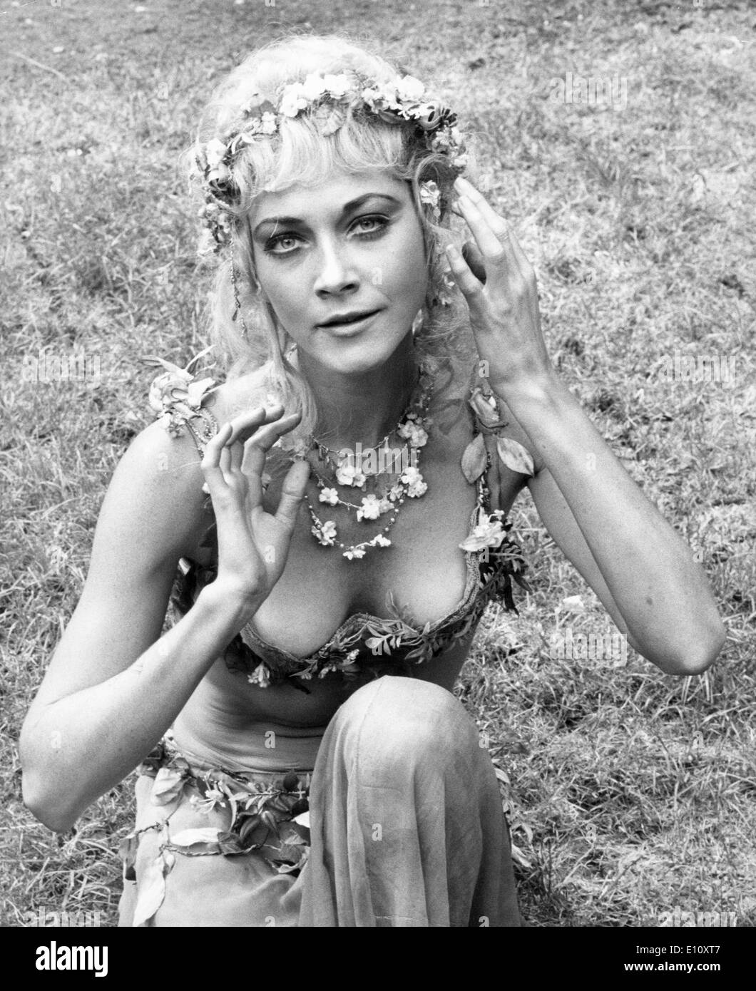Actress Linda Thorson in costume as 'Titania' Stock Photo