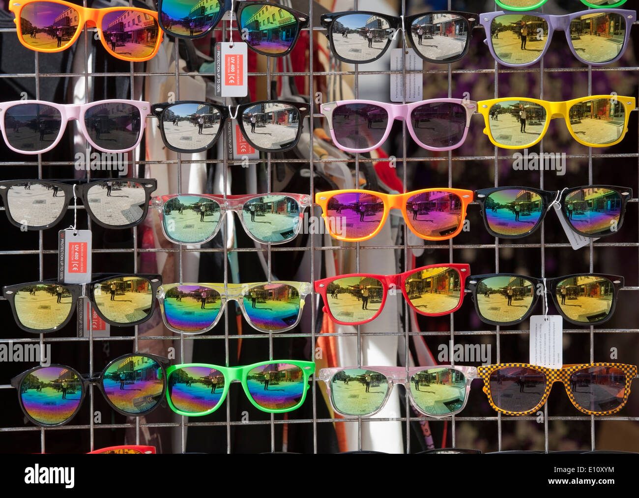 sunglasses at market square stall, Finland Stock Photo Alamy