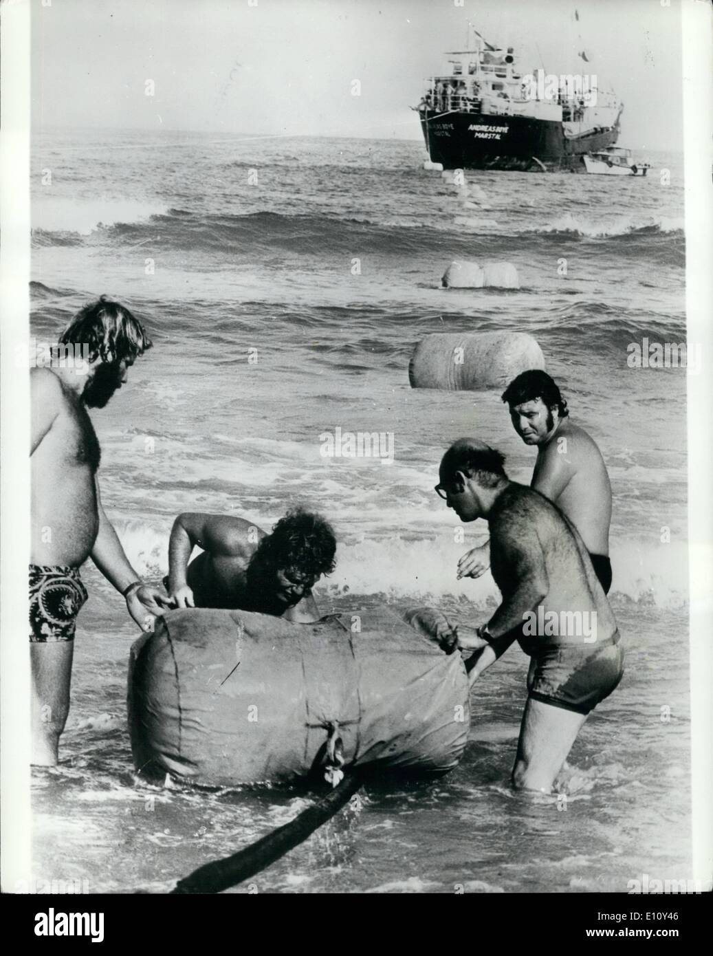 Aug. 08, 1974 - New telephone cable from tel aviv to Rome.: A new submarine cable, being laid from tel Aviv to Rome, will permit 15 times more telephone and telex calls between Israel and Europe, with a capacity of 1,840 simulationeous calls. An international firm was set up for laying the new cable. With Israel holding 50% of the stock and France and Italy 25% each. The existing submarine cable to Marseilles was laid six years ago and is capable of accomodating 128 calls simultaneously. Israel's share in the cost of the new cable IL Stock Photo