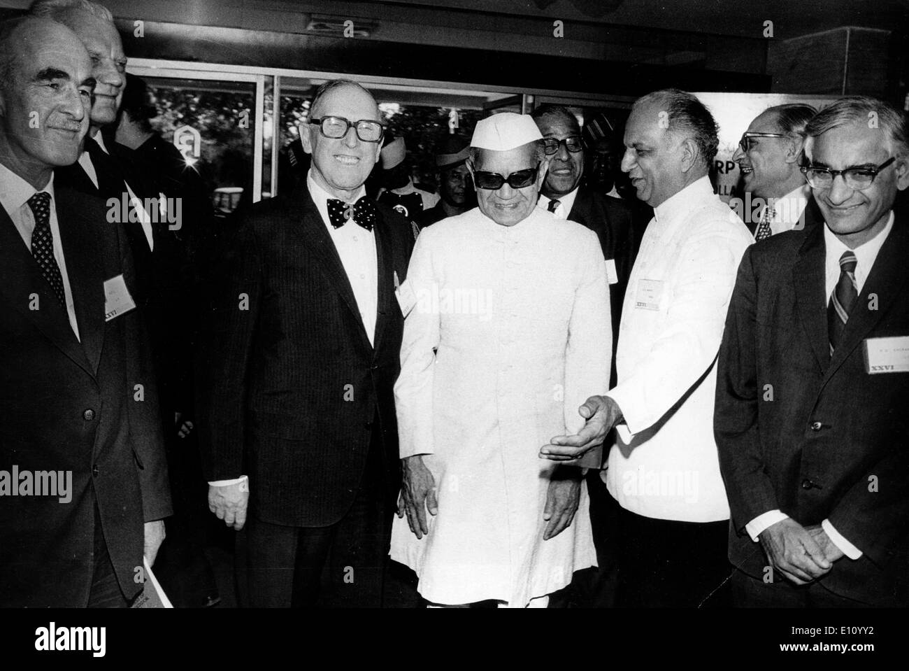 President FAKHARUDDIN ALI AHMED with YNGVE ZOTTERMAN, B.K. ANAND and ...