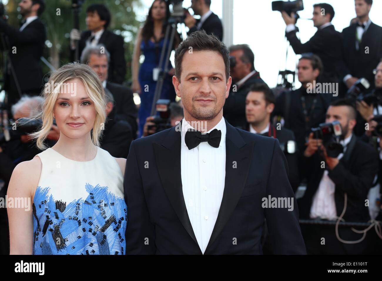 US actor Josh Charles and wife US ballet dancer Sophie Flack attend the  screening of the movie 'Deux Jours, Une Nuit' (Two Days, One Night) during  the 67th annual Cannes Film Festival,