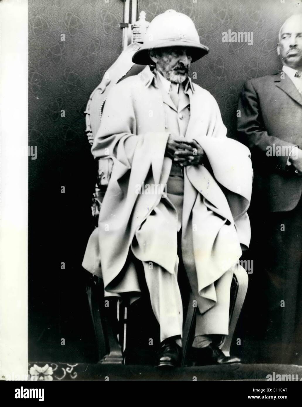 Sep. 12, 1974 - September 12th, 1974 Emperor Haile Selassie reported to have been deposed. Emperor Haile Selassie of Ethiopia was today reported to have been deposed by the country's armed forces committee. The Lion of Judah is 82. Photo Shows: Emperor Haile Selassie, seen in this latest picture, who is reported to have been deposed. Stock Photo