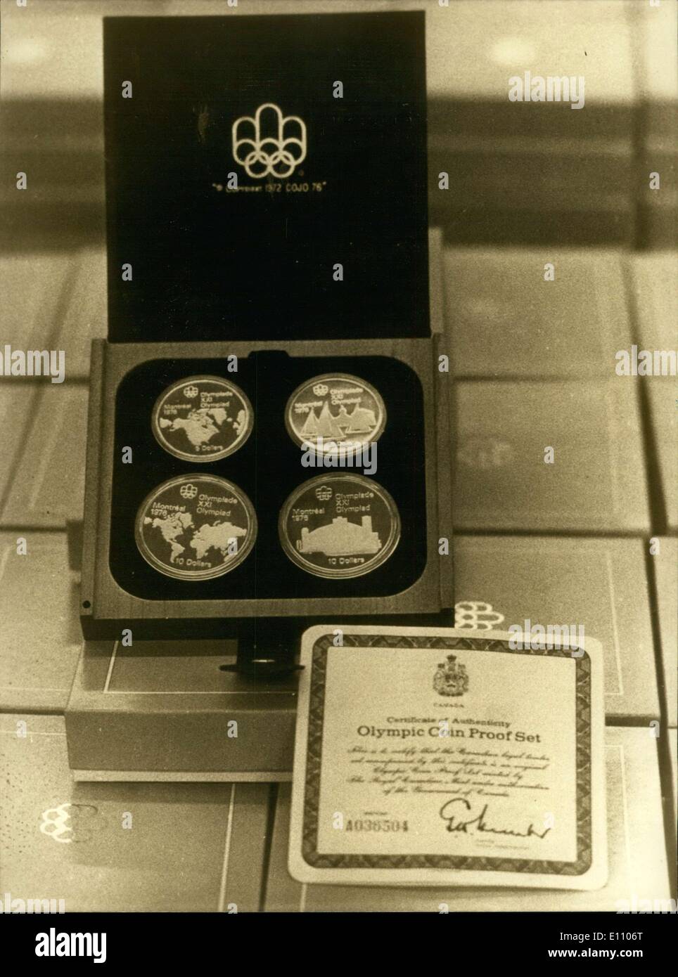 Sep. 30, 1974 - Canada's Olympic Commemorative Coins Made at Canadian Mint Stock Photo