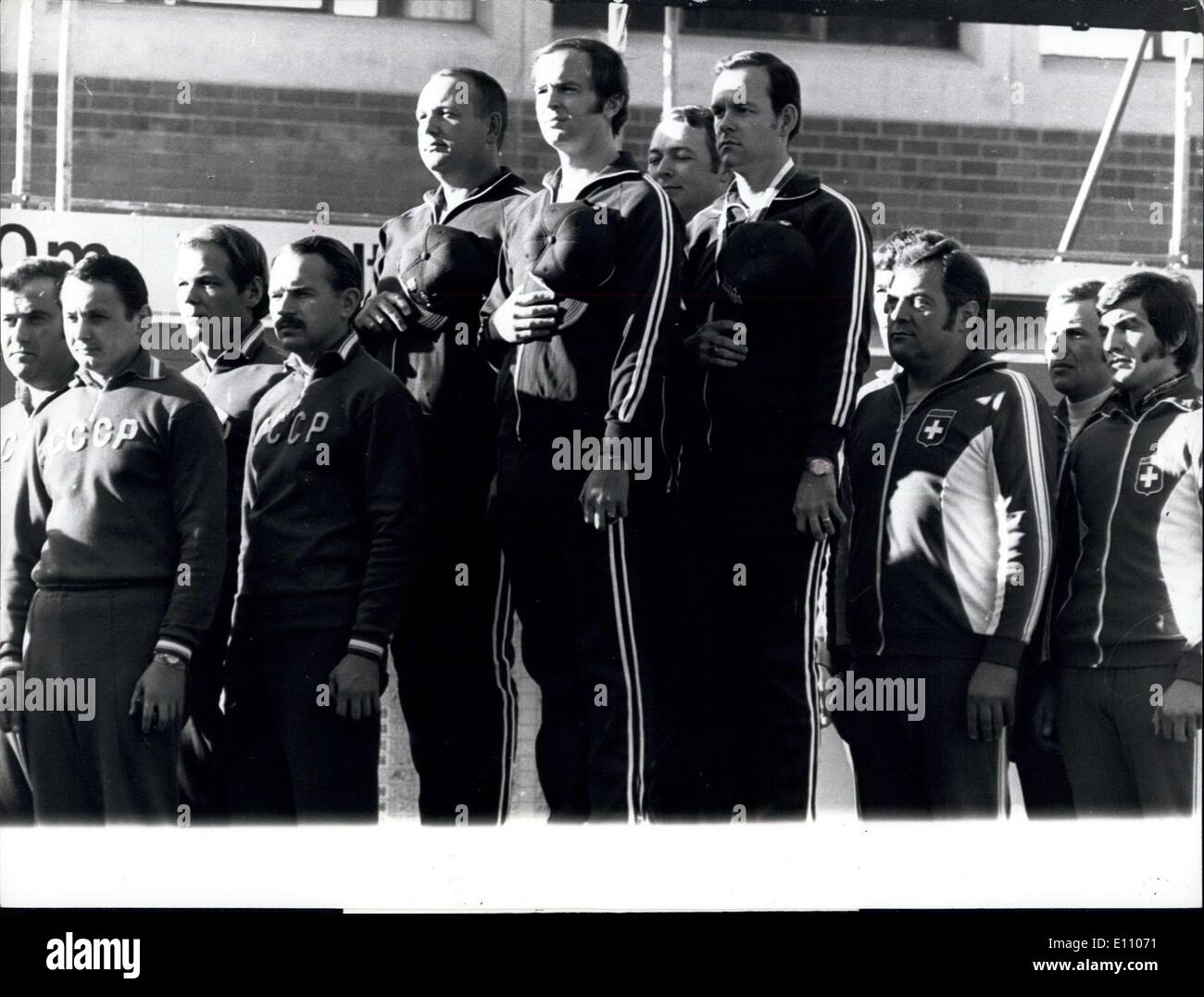 Oct. 01, 1974 - World Shooting Championship Photo shows Free Rifle 300 prone team. 1st: USA 2nd: USSR 3rd: Switzerland Stock Photo