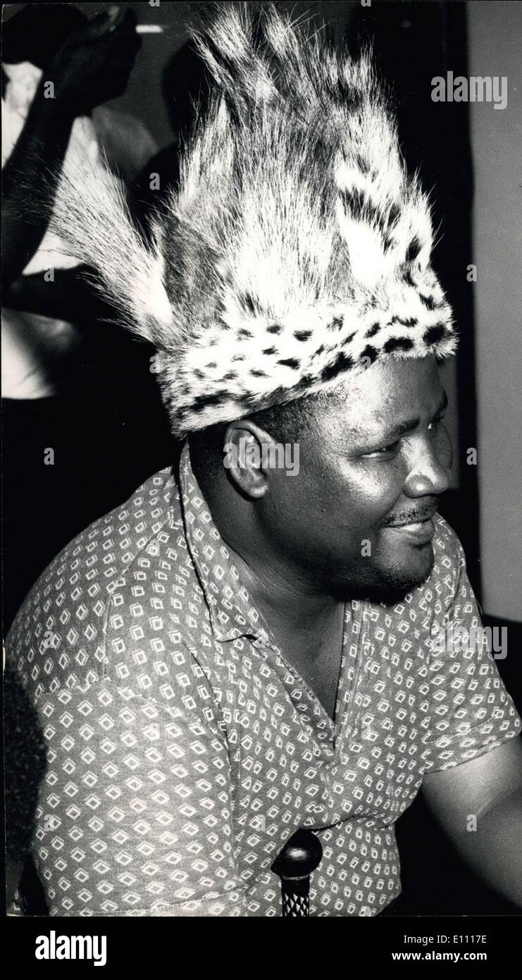Dec. 13, 1974 - Joshua Nkomo, President Zimbabwe African People's Union (ZAPU) Born, 1917. Educated Natal, Uni Stock Photo