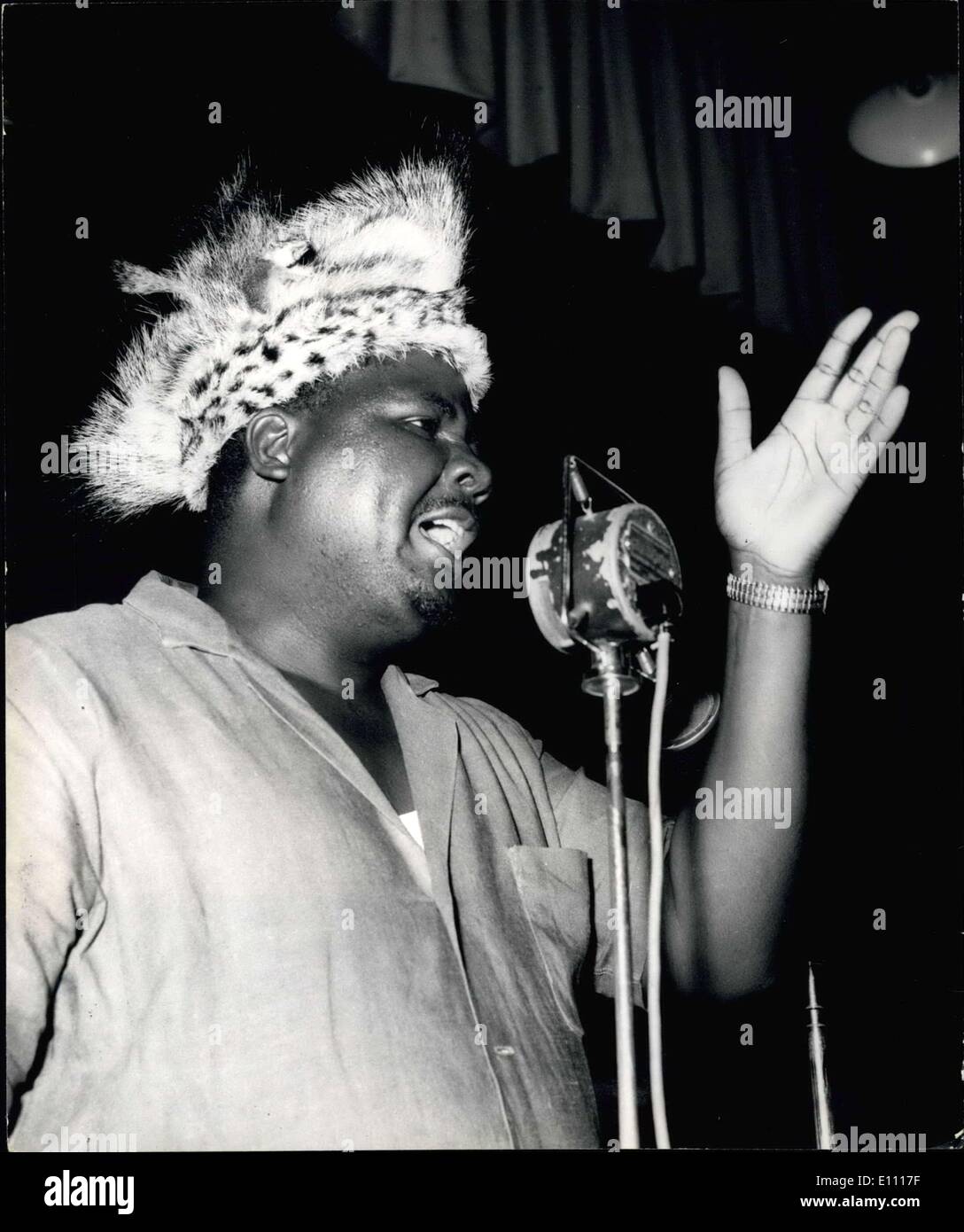 Dec. 13, 1974 -  Joshua Nkomo, President Zimbabwe African People's Union ZAPU . Born, 1917. Educated Natal, Un Stock Photo