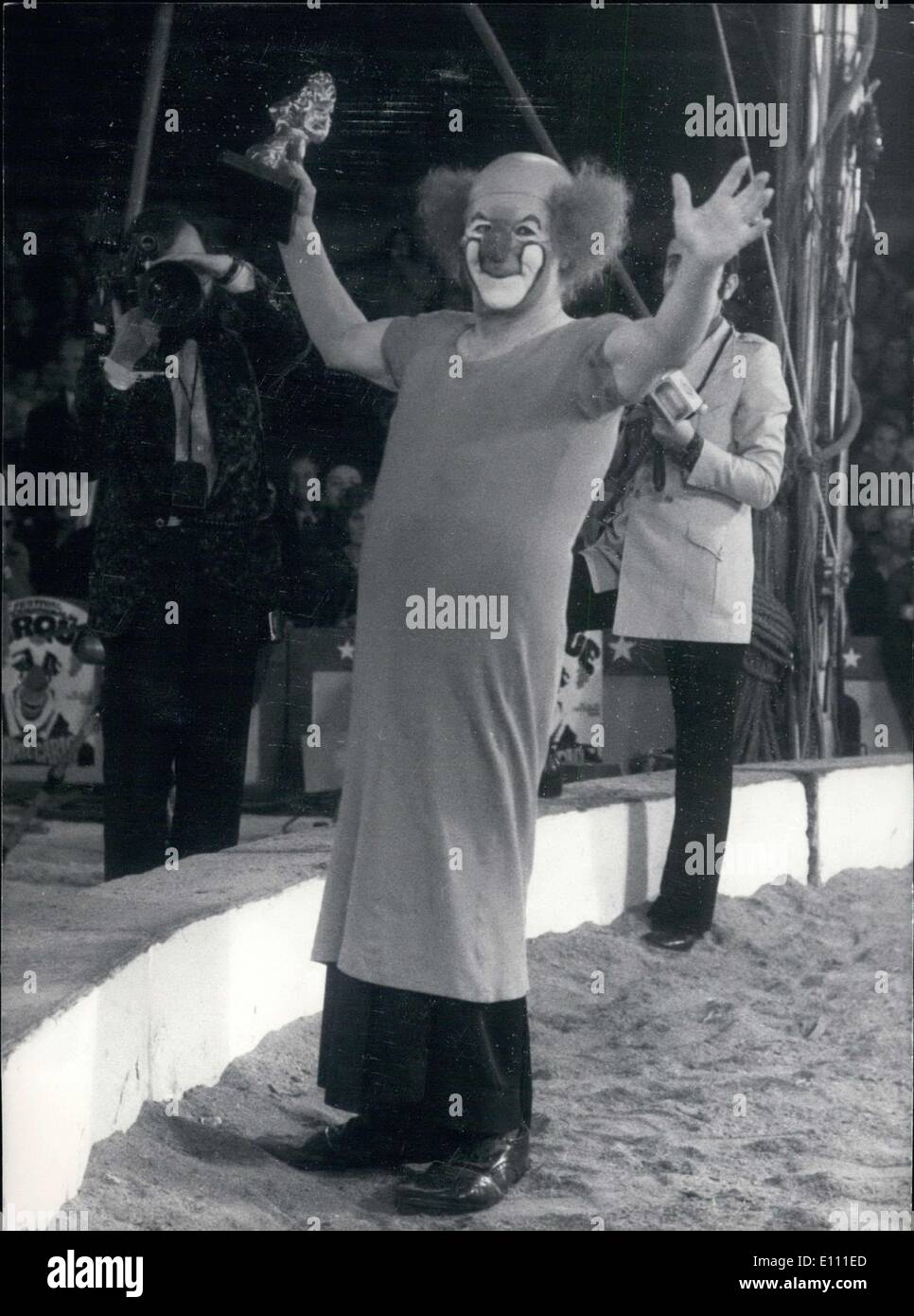 Jan. 01, 1975 - Charlie Rivel clown at the circus Stock Photo