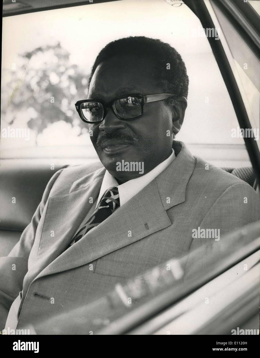 Jan. 14, 1975 - Angola: Two papers turh their attention to events in Africa. The Times examins the declarationof independence by the local liberation movement in Cabinda whuch it says ''is another indication both of Angola's disintegration and of increasing involvement by outside powers in its spreading civil war.'' Referring to the enclave's income, The Times syas independence would put its eighty thousand residents in the oil shiekhdom class Stock Photo