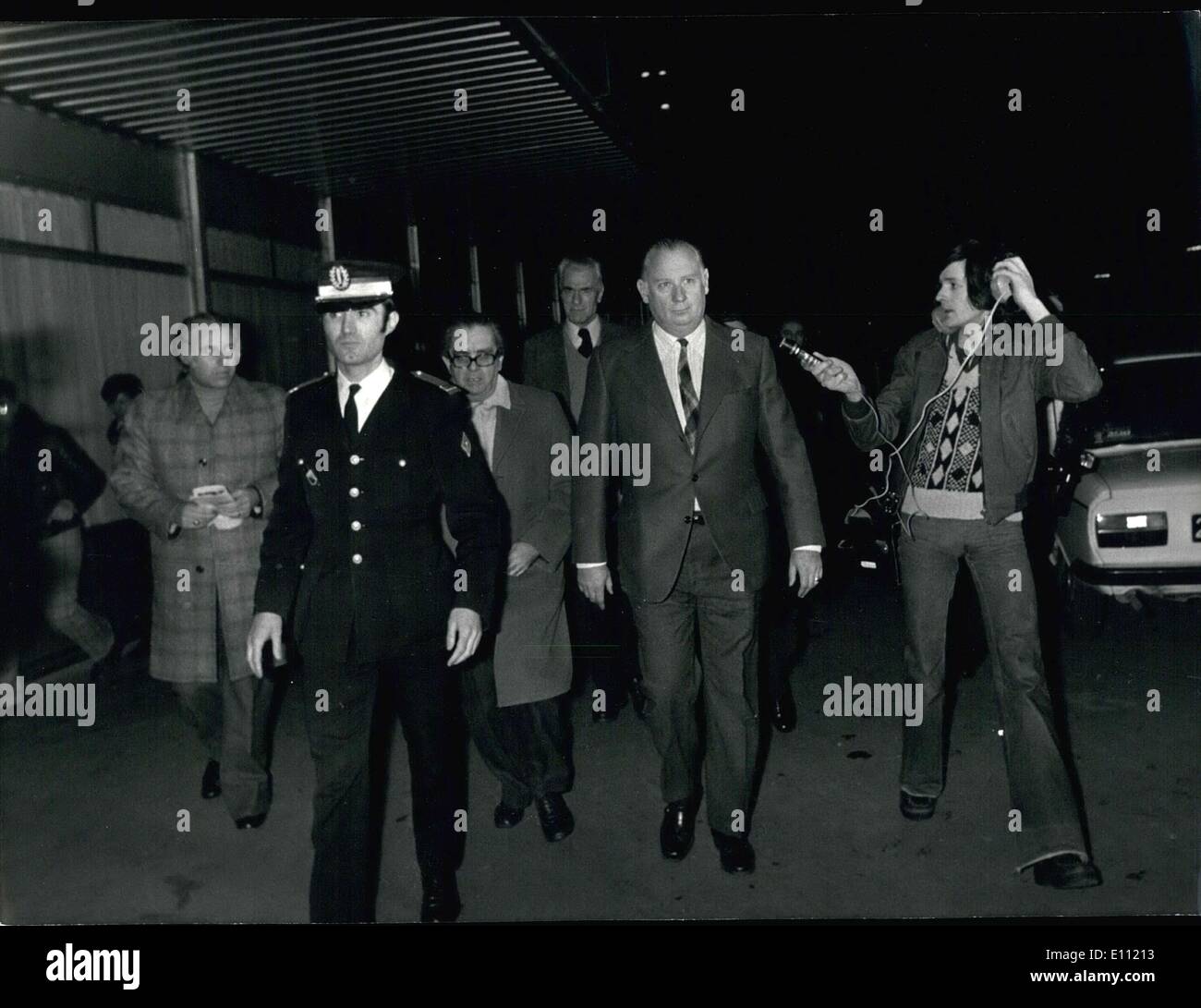 Jan. 20, 1975 - Michel Poniatowski at Orly Airport after Terrorist ...