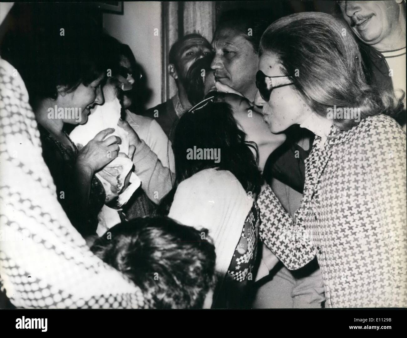 Feb. 02, 1975 - A Kiss For The President: Whilst attending a State mission at Chapadmallal, Maria Estela Martinez de Peron, the Stock Photo