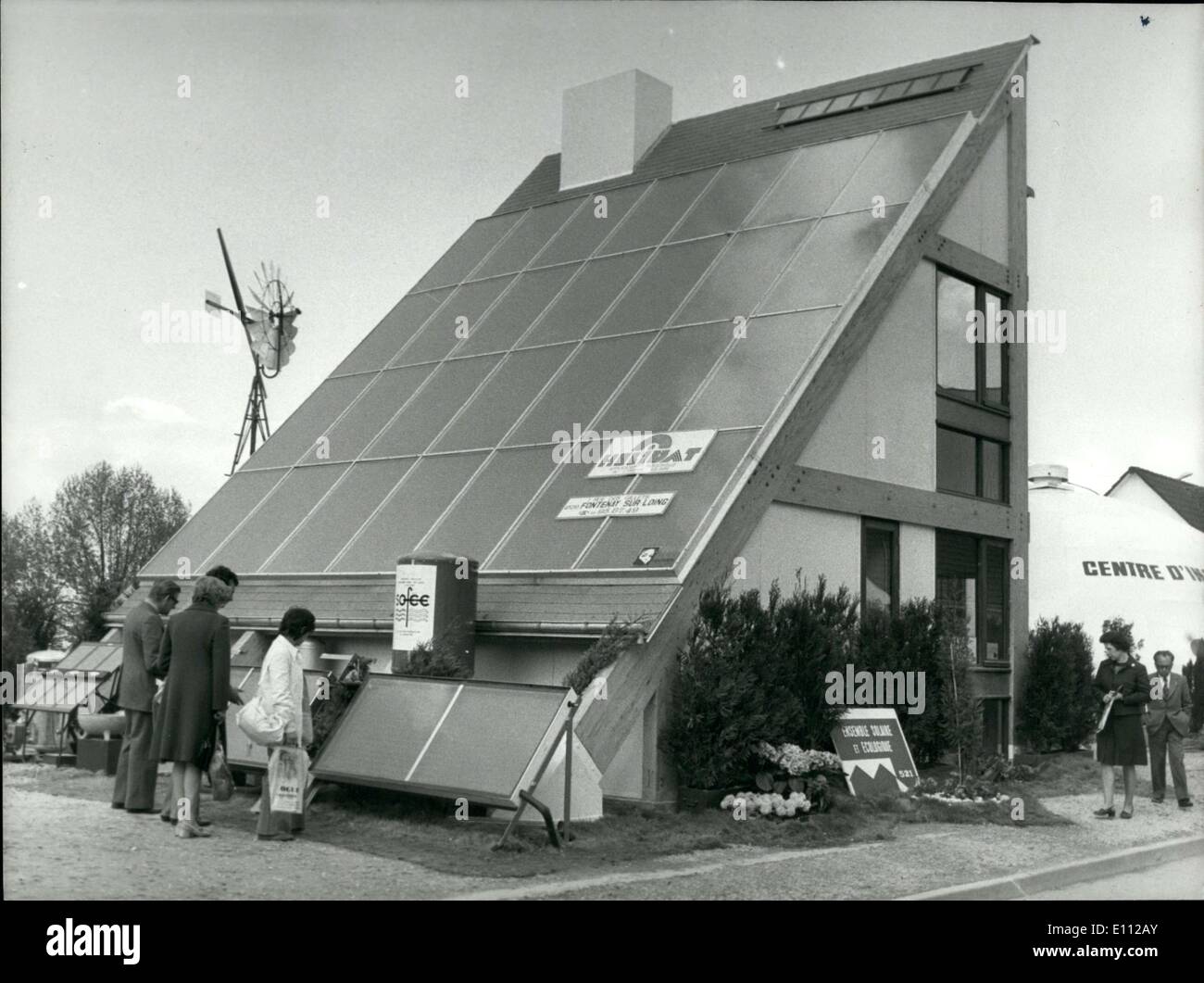 Apr. 30, 1975 - Solar Operated House at the Paris Fair Stock Photo