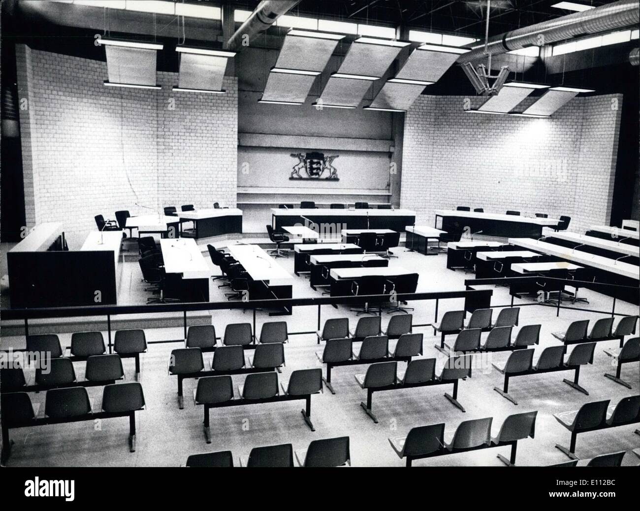 May 05, 1975 - May 21ST: Start of Trial Against Leading Members of Baader/Meinhof Group in Stuttgart On May 21st 1975, the proceedings against leading members of the Baader/Meinhof group will start in Stuttgart. About 500 witnesses and expert witnesses will be heard during this trial which will take between 6 and 18 months Stock Photo