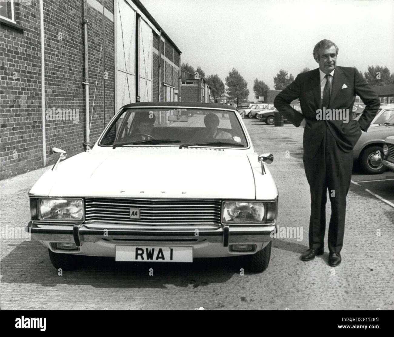 May 05, 1975 - &pound;1,000 Car Number For Official ''Little Bit of Fun''. A water authority chief who obtained special number for his official car at a cost of more than &pound;1000, was unrepentant. ''We thought it would be a little bit of fun'', he said. Mr. Peter John Liddell, 54, chairman of the North-West Regional Water Authority, told a Press conference at the authority's headquarters near Warrington, Lancs, that in any event the car was not exclusively for his use. Photo Shows:- Mr Stock Photo
