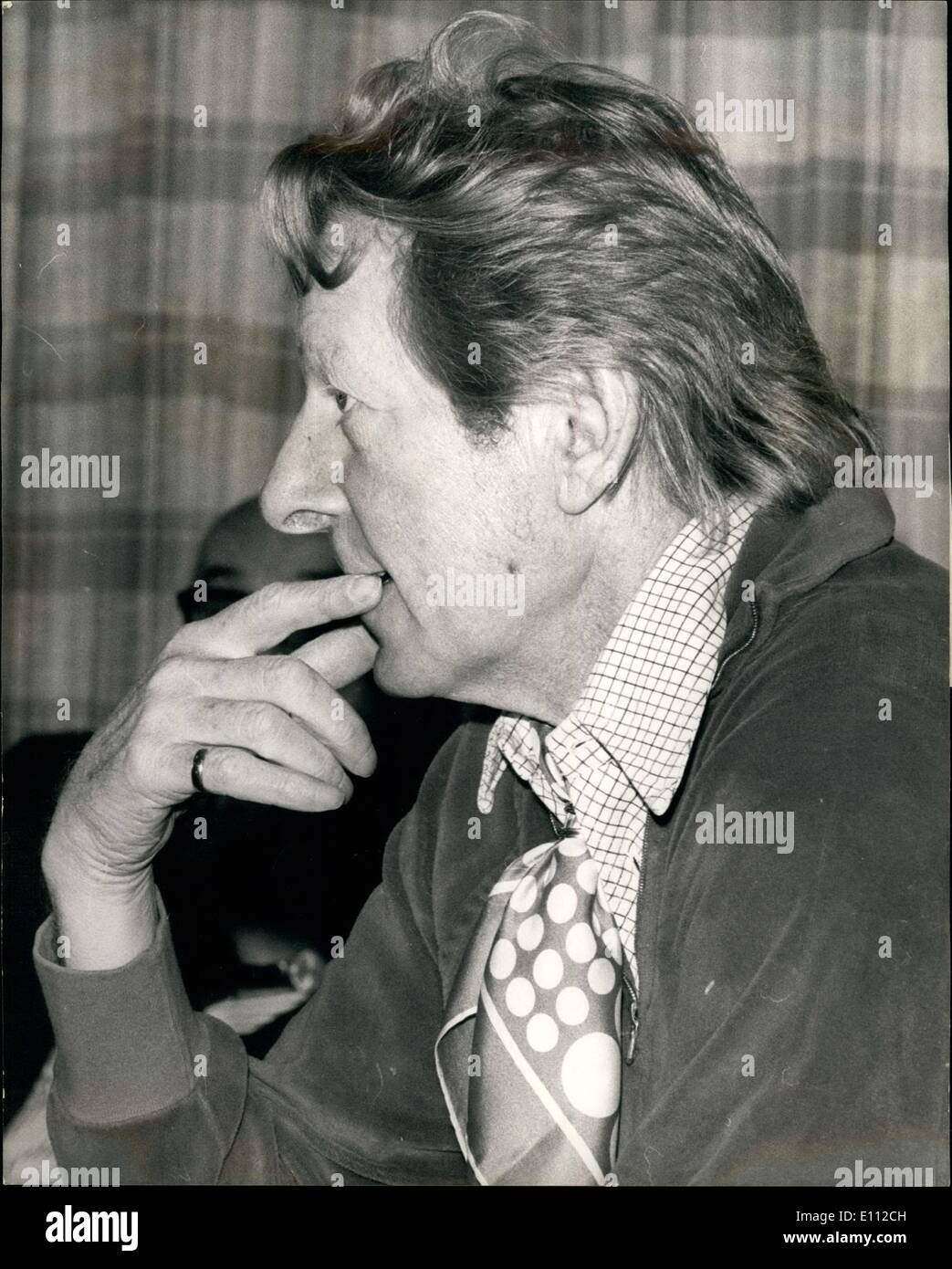 May 05, 1975 - Reception for Danny Kaye: The variety Club of Great Britain, the children's charity organisation, is to oen its Autumn programme with a concert featuring international star Danny Kaye. The event, ''An Evening with Danny Kaye'', takes place at the Royal Festival Hall on Saturday, September 27th, and is being presented by variety in association with the London Symphony Orchestra. Photo Shows Danny Kaye pictured during today's Press reception at the Royal Festival Hall in London. Stock Photo
