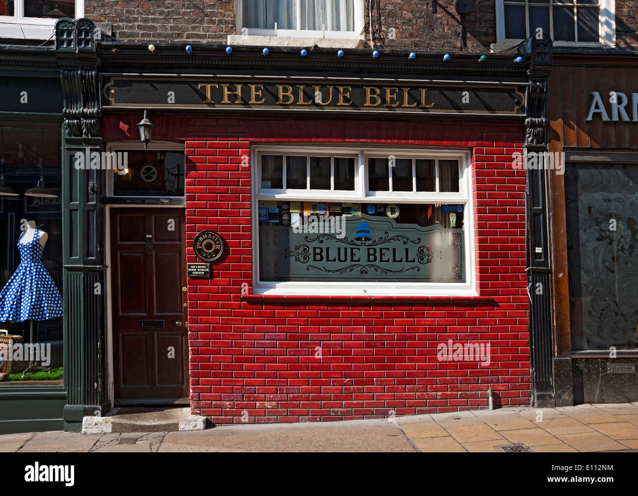 The Blue Bell pub bar in the town city centre Fossgate York North Yorkshire England UK United Kingdom GB Great Britain Stock Photo