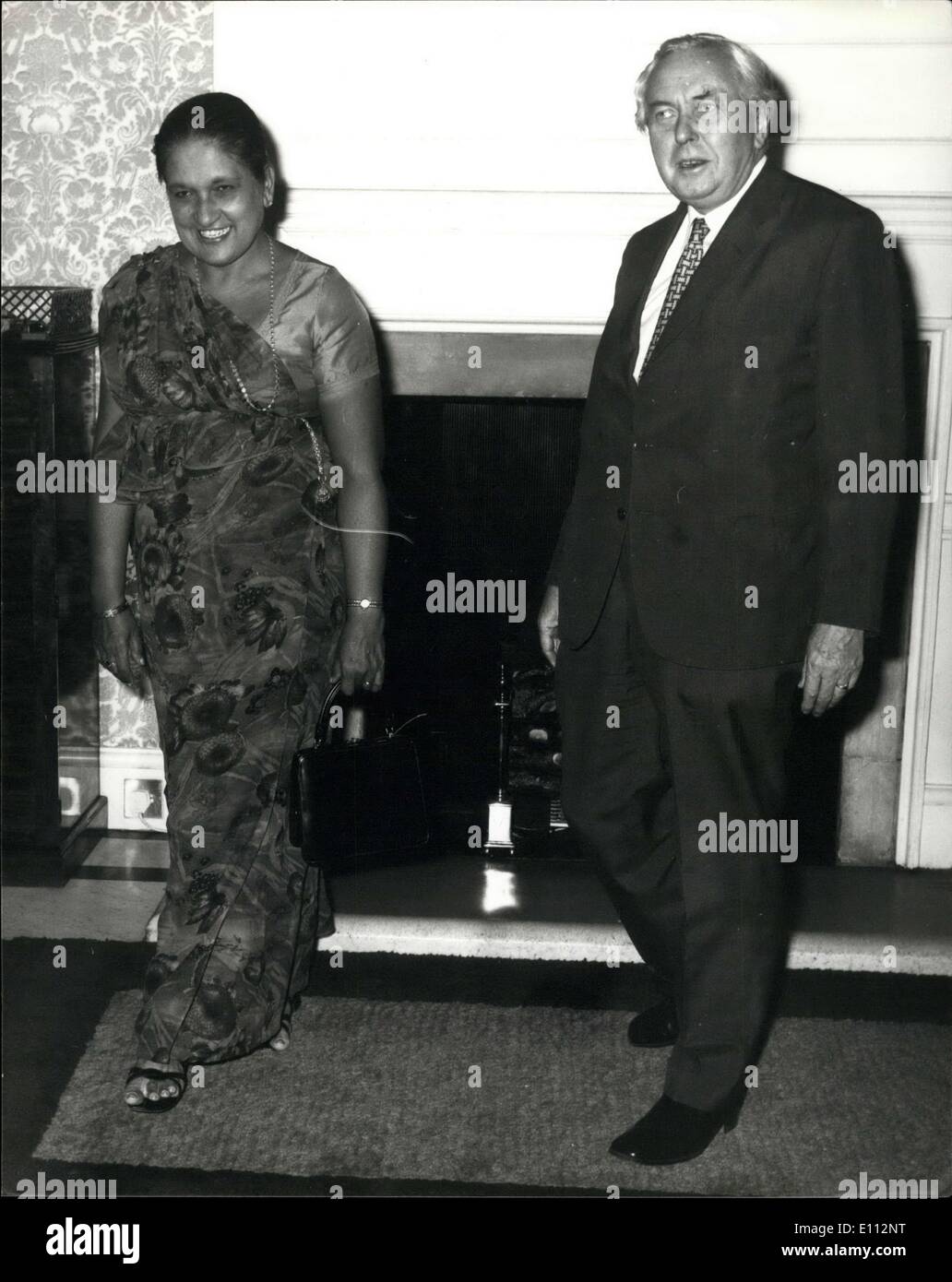 May 13, 1975 - Sri Lanka's Prime Minister Meets Mr. Wilson: Mrs ...