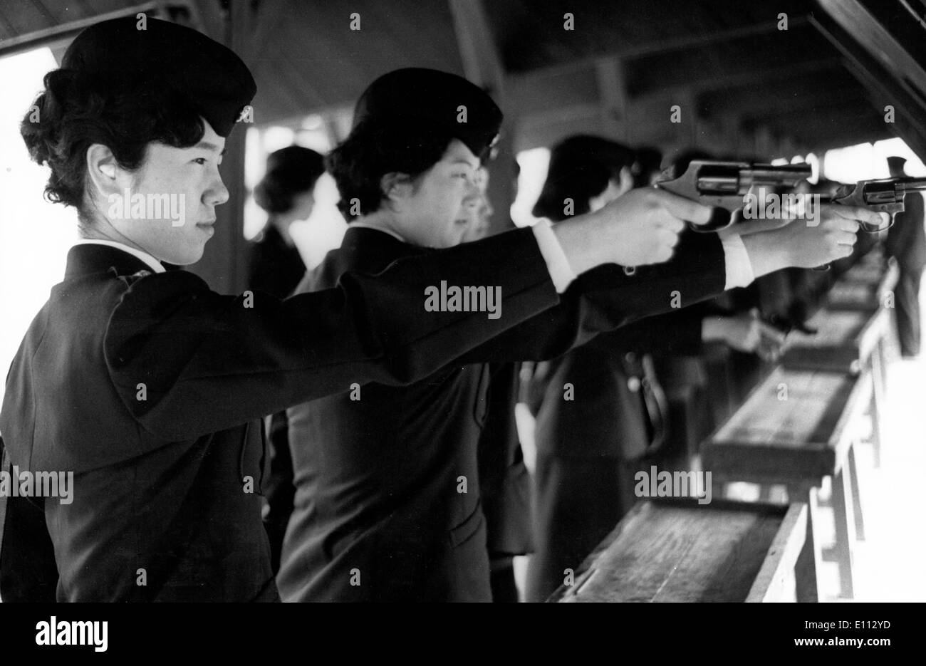 Women with guns in Japan Stock Photo