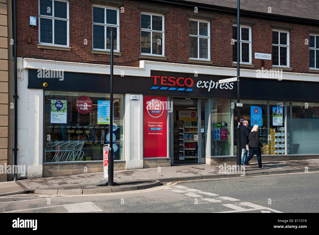 Tesco express supermarket shop store York North Yorkshire England UK