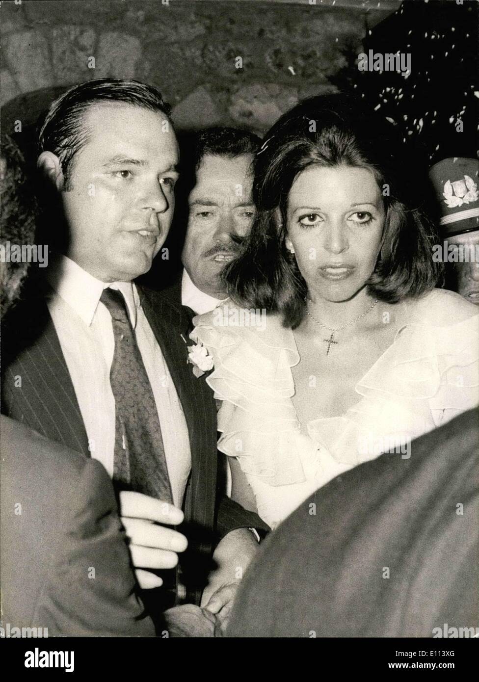 Jul. 24, 1975 - Christina Onassis, Alexandros Andreadis wedding 1975 July. Stock Photo