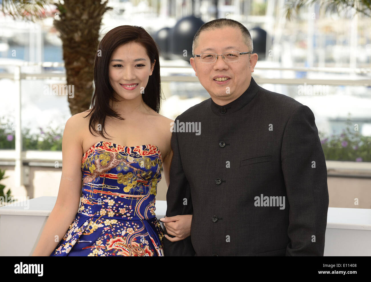 Cannes, France. 21st May, 2014. Chinese director Wang Chao (R) and actress Jian Renzi pose during the photocall of film Fantasia at the 67th Cannes Film Festival in Cannes, France, May 21, 2014. The film is presented in Un Certain Regard unit of the festival which runs from 14 to 25 May. Credit:  Ye Pingfan/Xinhua/Alamy Live News Stock Photo
