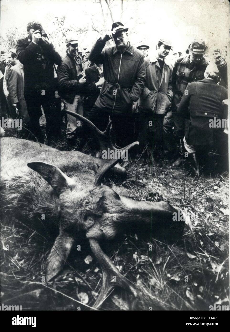 Oct. 27, 1975 - President Urho Kekkonen King Carl Gustaf Sweden Hunneberg Hunt Stock Photo