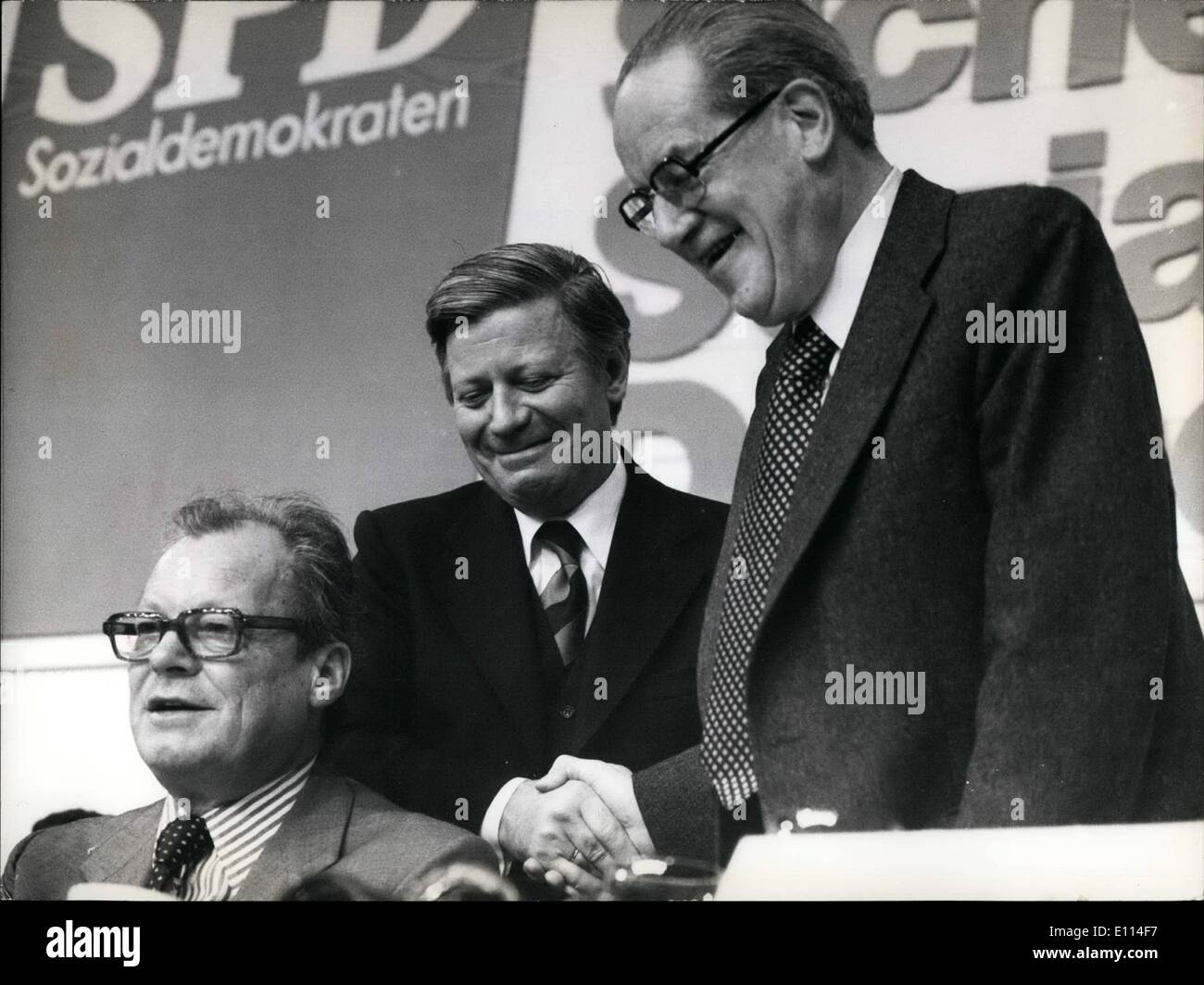Nov. 11, 1975 - Party Convention of the Federal German Social Democratic party in Manheim.: This year's party convention of the Stock Photo