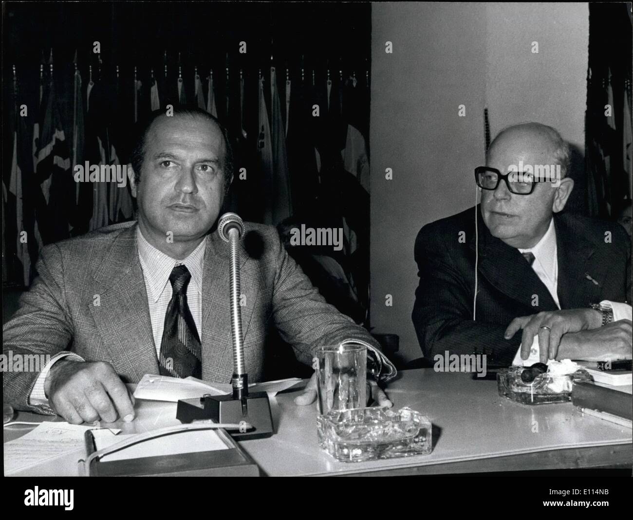 Nov. 11, 1975 - The UN Food and Agrivulture Org Fao chose Lebanon's Eduard Saou to lead the world's fight against hunger. Saou Stock Photo