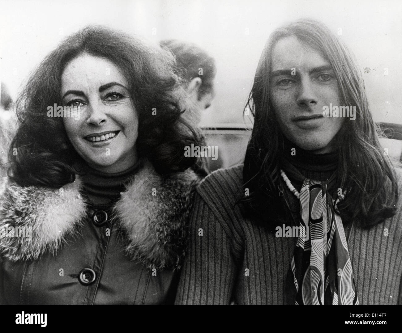 Actress Elizabeth Taylor with son Michael Wilding, Jr. Stock Photo