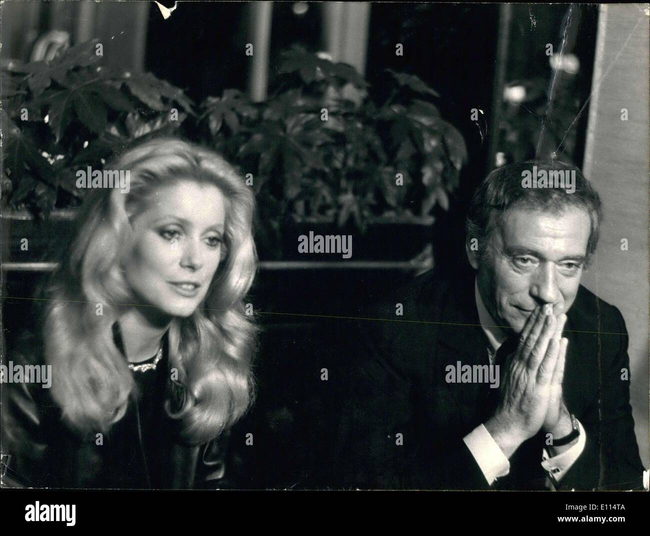 Nov. 26, 1975 - After the movie's premier last night, the movie's team with its two stars Deneuve and Montand attended a reception at Maxim's. Stock Photo