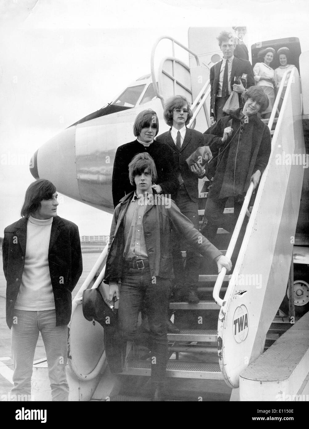 Rock Band The Byrds arrive in London Stock Photo