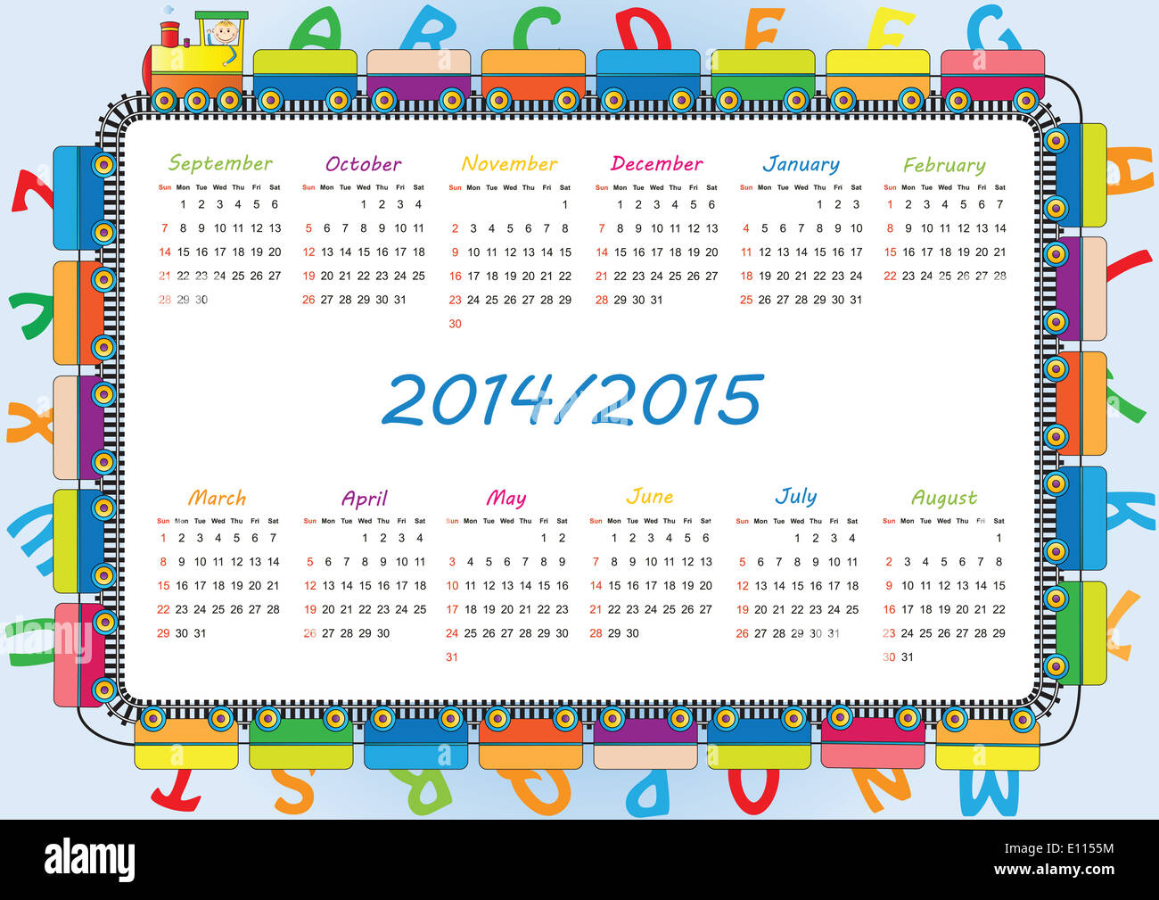 School Calendar On Years 14 And 15 Stock Photo Alamy School Calendar On Years 14 And 15 Stock Photo Alamy