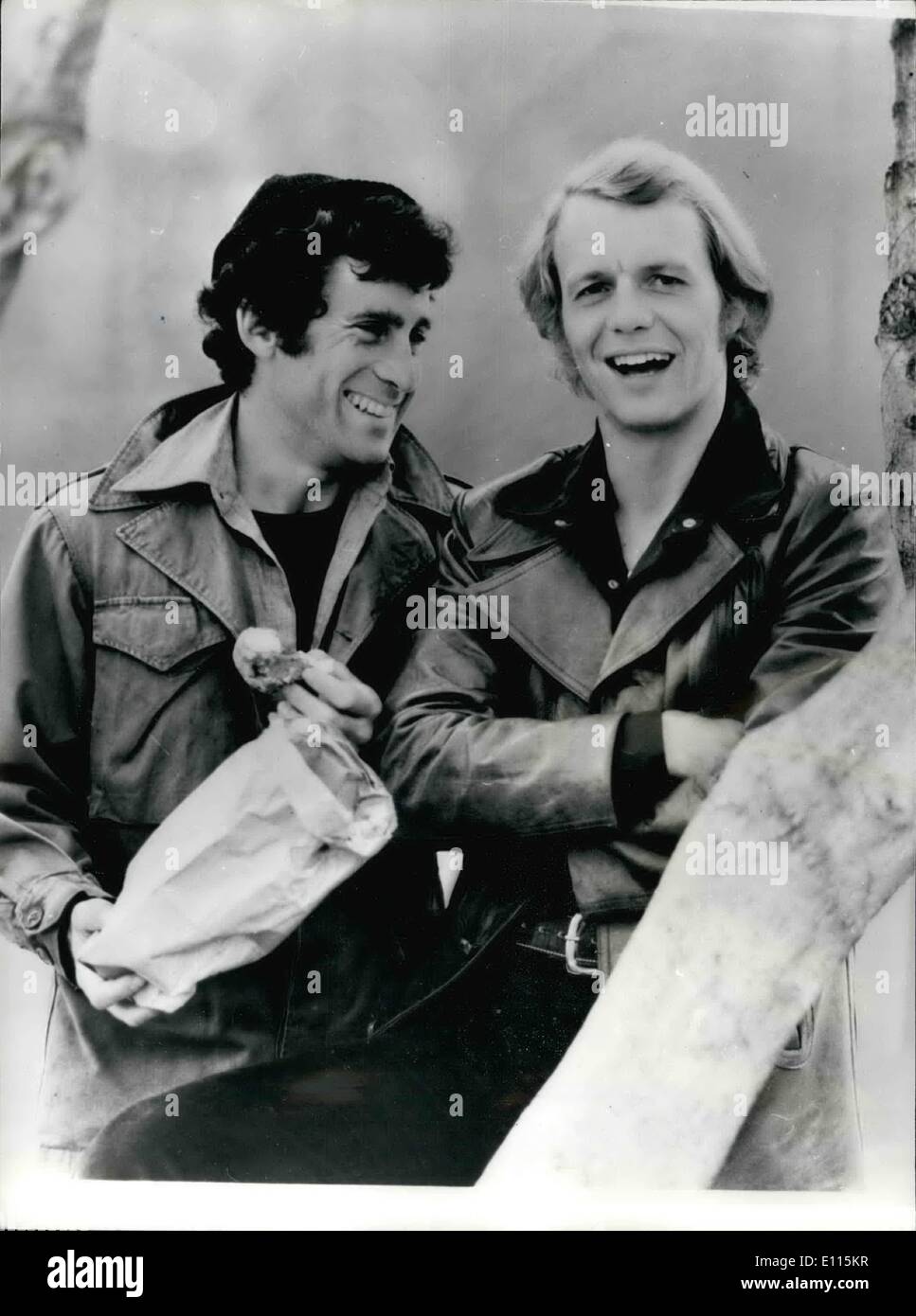 Jan. 01, 1976 - STARSKY AND HUTCH TO SPLIT -UP? It Looks like the famous pair is the television series ''Starsky and Hutch'' may be comming to an end. The Stars of the show,Paul Micheal Glaser, (Starsky),and David Soul,as Hutch,The one that wants to leave, the series is Paul Michael Glaser.He said this while filming the next series in the Californian desert. He hopes to involve himself in more feature films and a broader range of acting.His partner David Soul, hopes to persuade him to stay in the series. PHOTO SHOWS The two famous actors of the series Paul Michael Glaser, left,and DAVID SOUL. Stock Photo