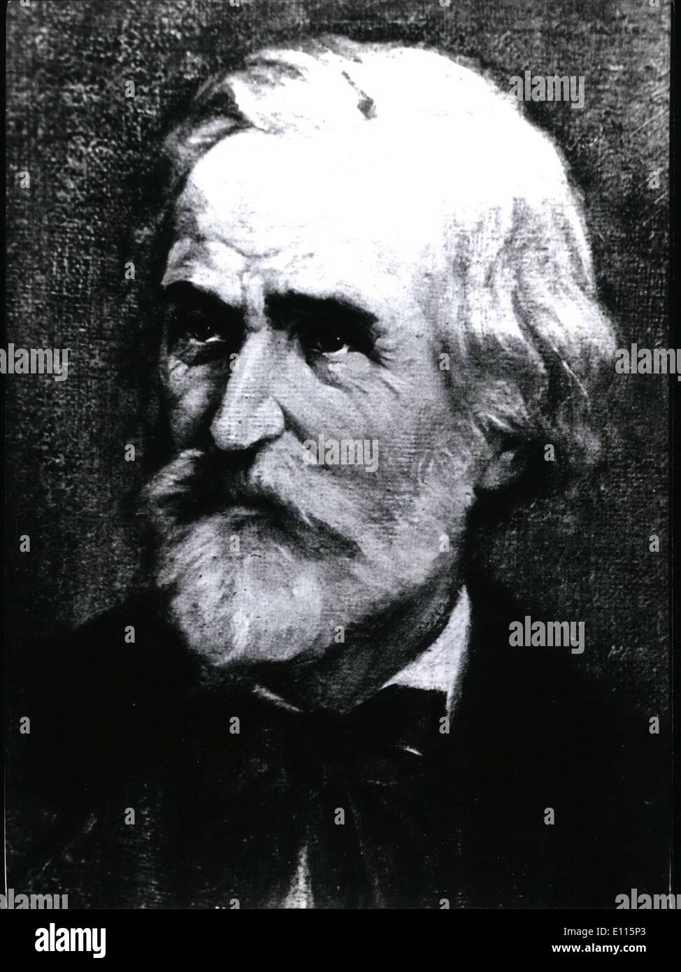 Jan. 01, 1976 - 75th Anniversary Of The Death Of Guiseppe Verdi: 75 years ago, on January 27th 1901, the famous Italian Composer Guiseppe Verdi (picture) died on the age of 87 in Milan. Guiseppe Verdi became the most important representative of the Italian opera in the second half of the 19th century. His education was mainly promoted by A. Barazzi and was completed with V. Lavigna in Milan. After having been a conductor in Bussete, he composed his first opera in 1839 - three years later he had his first big success with ''Nabucco'' Stock Photo