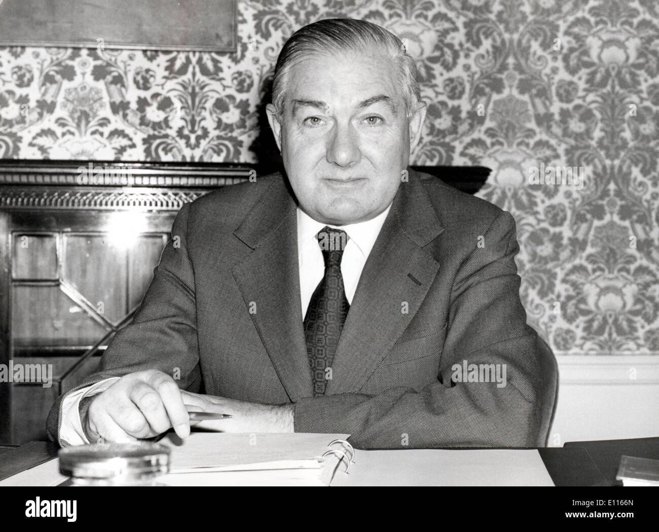 Prime Minister James Callaghan in his office Stock Photo