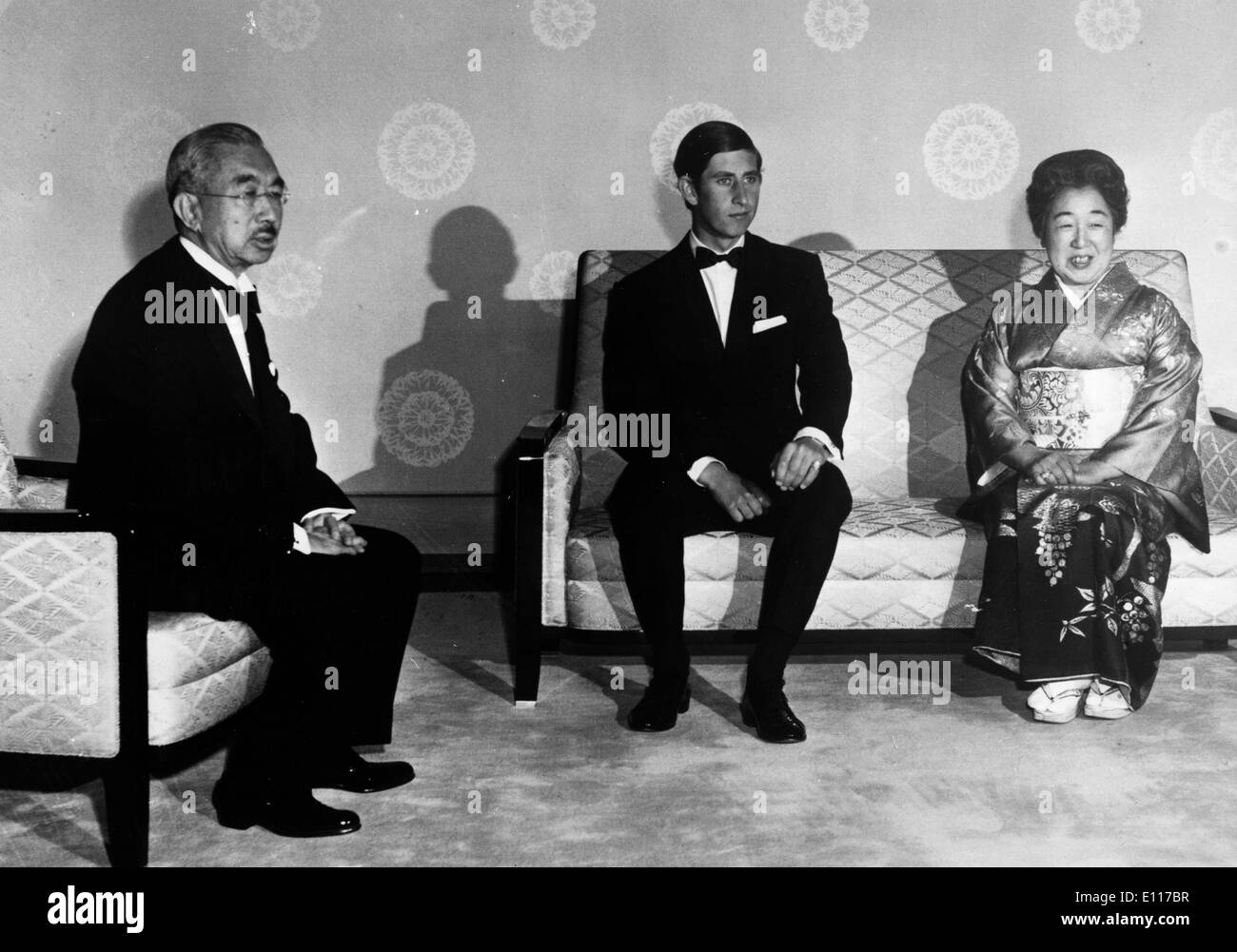Prince Charles visits the Emperor of Japan Stock Photo