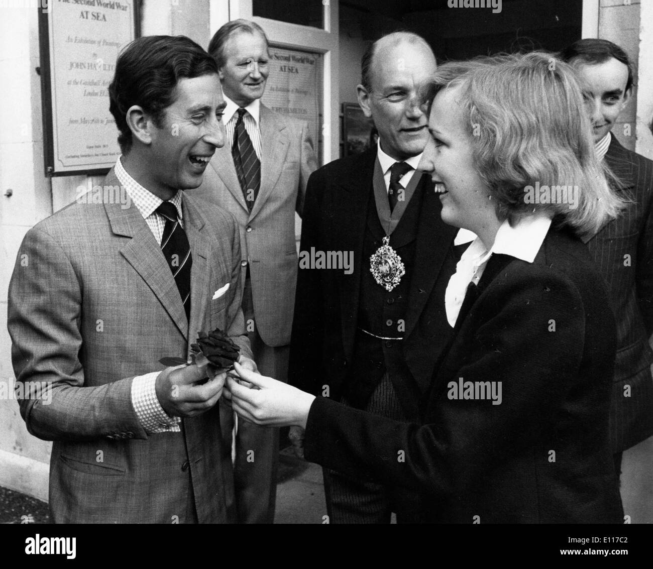 Prince Charles visits an art exhibit Stock Photo