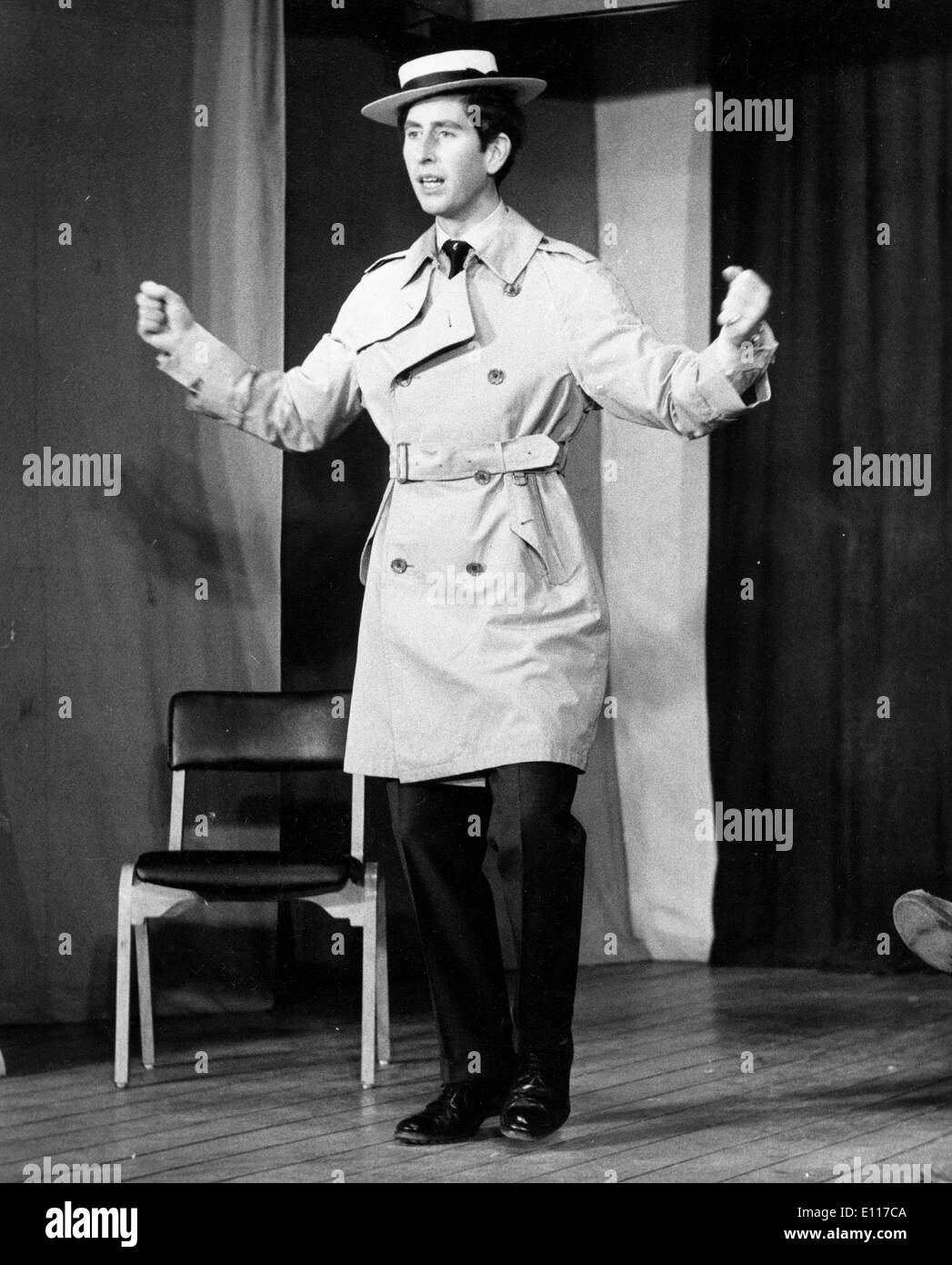 Prince Charles rehearses for a play Stock Photo