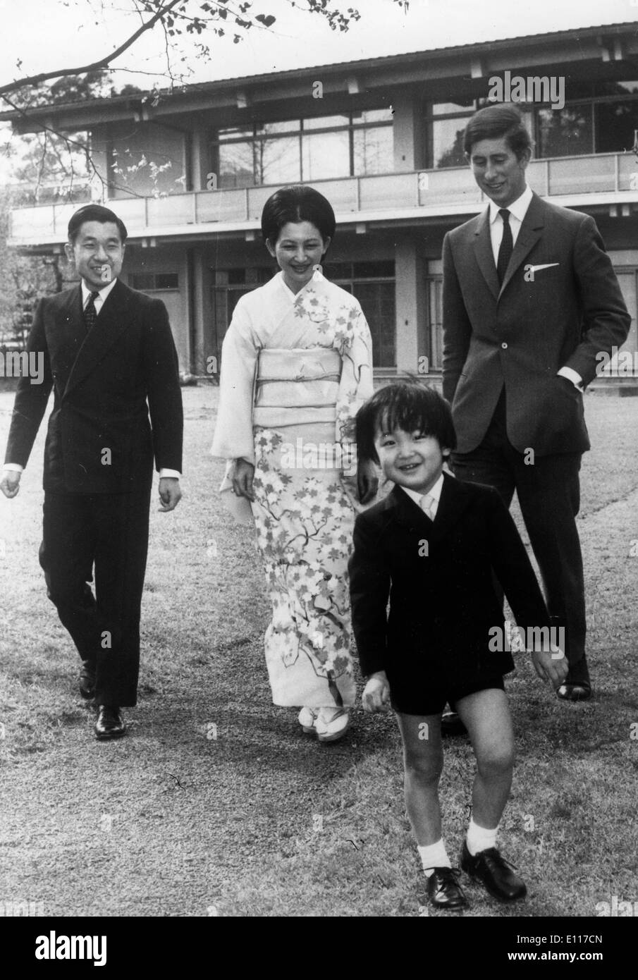 Prince Charles visits Emperor of Japan Stock Photo