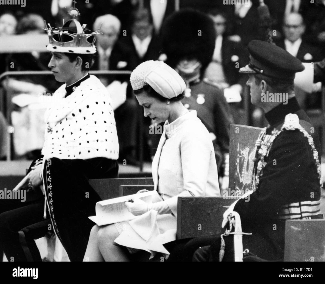 Prince Charles at crowning ceremony Stock Photo