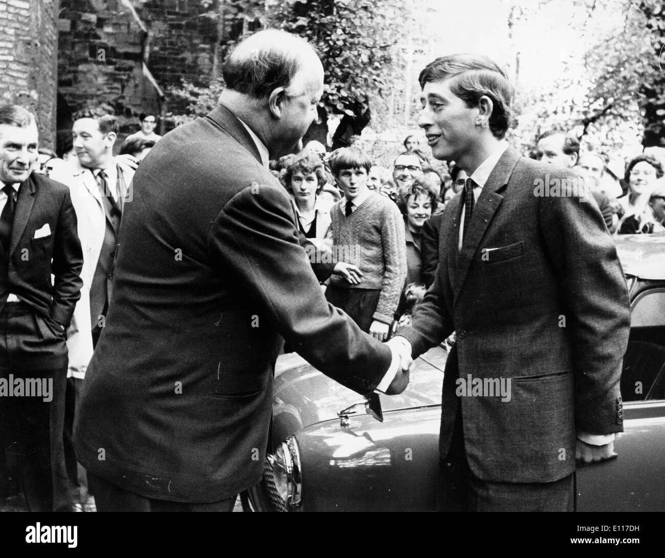 Prince Charles is welcomed to Trinity College Stock Photo