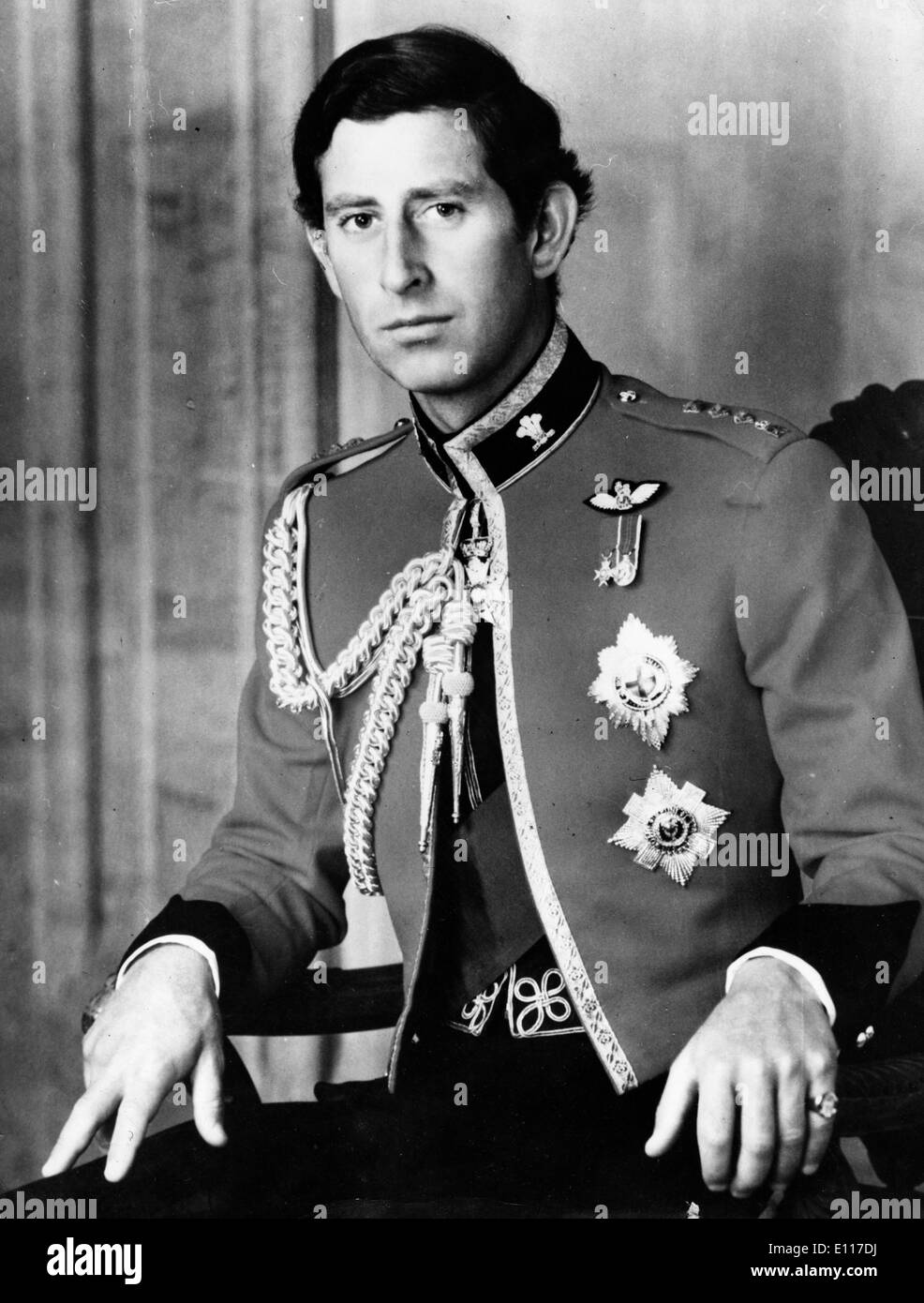 Portrait of Prince Charles in uniform Stock Photo