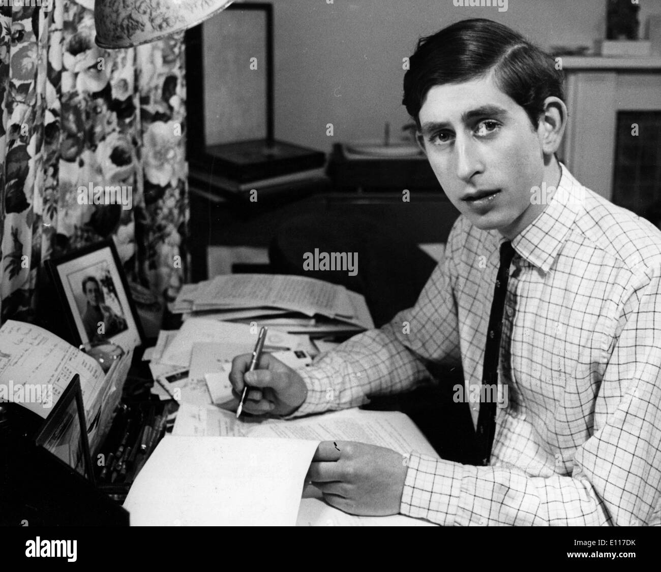 Prince Charles studies at Trinity College Stock Photo