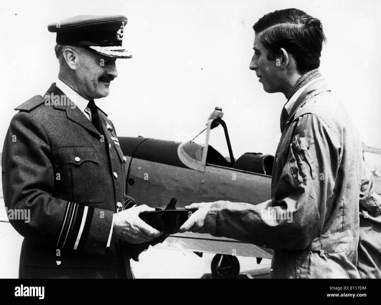 Prince Charles is presented with flying badge Stock Photo