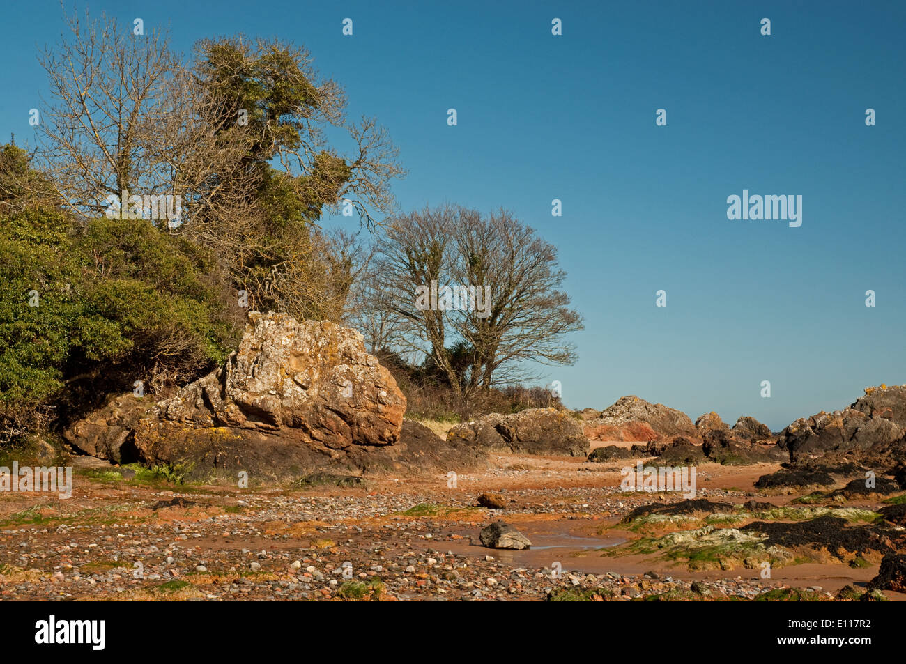 Shoreline at Rosemarkie on the Moray Firth Stock Photo