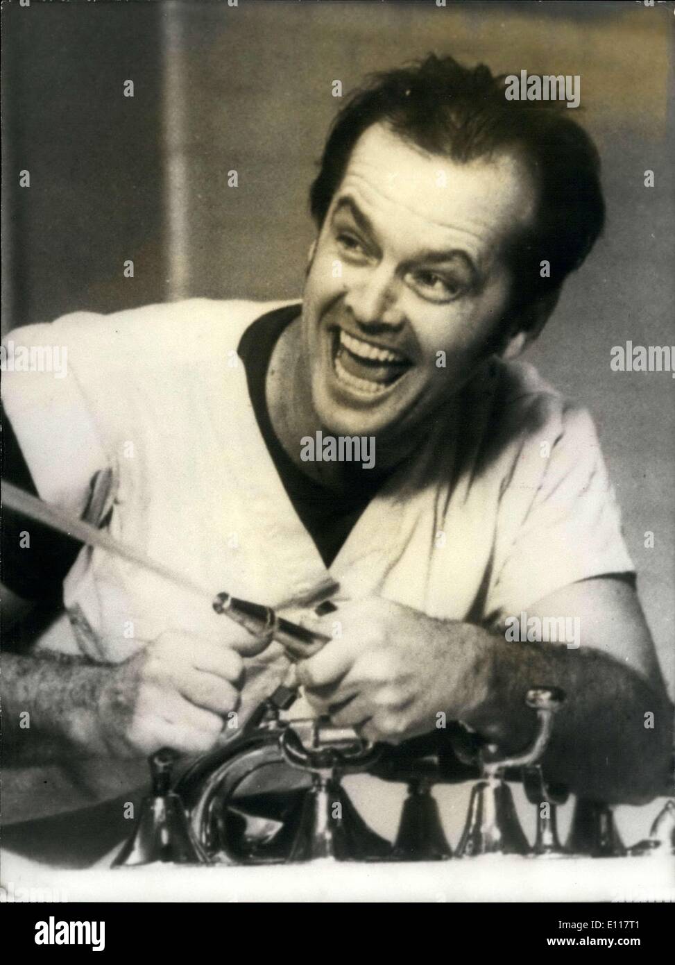 Mar. 30, 1976 - Jack Nicholson won the Oscar for best actor for his role in  ''One Flew Over the Cuckoo's Nest.'' He is pictured Stock Photo - Alamy